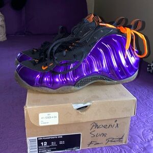 Air Foamposite One Phoenix Suns Sz. 12 electro purple/ orange/ black